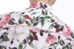 Baïsap - Chemise à Fleurs Blanches manches longues pour homme - Chemise à motifs roses blanches - #2341