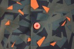 Baïsap - Chemise Camouflage - Orange - Imprimé géométrique kaki et orange - #1852