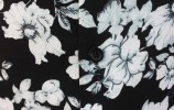 Baïsap - Chemise noire a fleurs homme - Fleurs Grises - Imprimé grosses fleurs grises sur fond noir - #1835