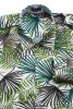 Baïsap - Chemise verte - Palmes - Palmes vertes imprimées sur rayonne - #1830