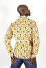 Baïsap - Chemise 70's homme - Chemise orange à fleurs - #3001