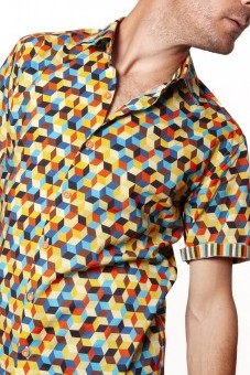 Baïsap - Graphic short sleeve shirt - Vintage - Fitted short sleeve shirt for men