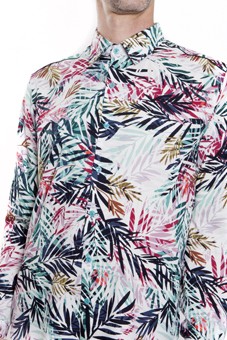 Baïsap - Leaves shirt - Bamboo - Palm print shirt for men