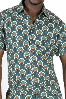 Baïsap - Floral half sleeve shirt - Retro - Vintage floral shirt for men
