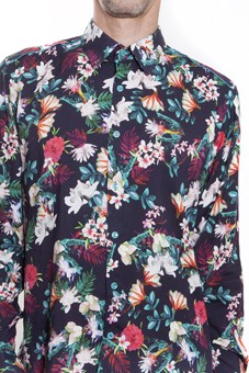 Baïsap - Eggplant dress shirt - Frangipani - Colorful viscose shirt for men