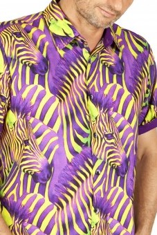 Baïsap - Zebrahemd Kurzarm - Ausgefallene Herrenhemden