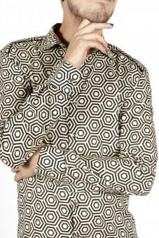 Baïsap - Hexagon shirt - Bulgomme - Psychadelic geometric print shirt
