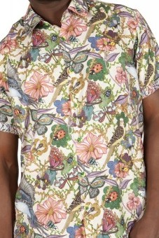 Baïsap - Tropical Hemd - Bunte Herrenhemden Kurzarm