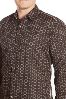 Baïsap - Hexagon shirt - Black printed shirt