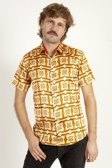 Baïsap -  Camisa Disco manga corta  -  Camisas floridas masculina 