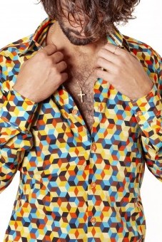 Baïsap - Geometric shirt - Vintage - Squares shirts long sleeve