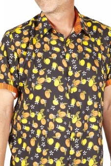 Baïsap - Chemise Citrons manche courte - Chemise imprimé manche courte