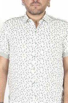 Baïsap - Gecko shirt short sleeve - Lizard print shirt for men