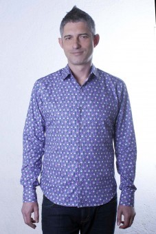 Baïsap - Camisa flor - Gráfica - Camisa entallada de popelina.