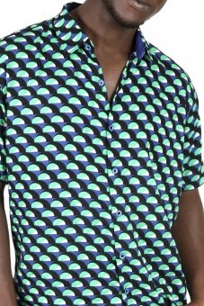 Baïsap - Wax shirt short sleeve - African print shirt for men