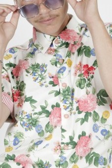 Baïsap - Morning Glory shirt for men - Floral button down short sleeve