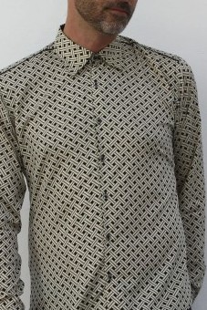 Baïsap - Printed shirts - Canework - Black & off white printed viscose shirts