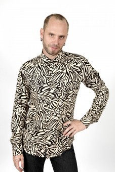 Baïsap - Camisas de zebra  - Camisa color crema y negra 