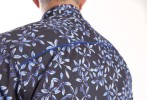 Baïsap - Blue floral dress shirt - Forget-Me-Not - Light cotton shirt, tailored fit - #2377