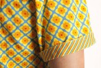 Baïsap - Printed half shirt - Narcissus - Floral short sleeve, slim fit - #2446