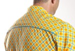 Baïsap - Printed half shirt - Narcissus - Floral short sleeve, slim fit - #2448