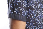 Baïsap - Floral half shirt - Forget-Me-Not - Light cotton shirt, short sleeve - #2515