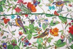 Baïsap - Camisa manga corta floreada - Herrerillo - Camisa aves y flores, de algodón - #2798