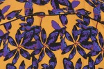 Baïsap - Blumen Hemd kurzarm - Klematis - Blaues und orange Herrenhemden - #3166
