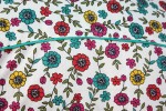 Baïsap - Camisa masculina floral - Aciano - Flores coloradas estampadas sobre fond crudo - #1826