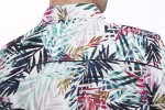 Baïsap - Leaves shirt, short sleeve - Bamboo - Palm print shirt for men - #2436