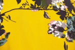 Baïsap - Kurzarm Hemd Blumenmuster - Schafgarbe - Gelbes hemd kurzarm für Herren aus Viskose - #2985
