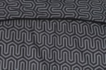 Baïsap - Gemustertes Hemd - Labyrinth - Schwarz Grau Hemd für Männer - #3063