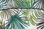 Baïsap - Palm shirt - Green leaves print on white rayon - #1832
