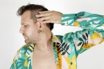 Baïsap - Tropicool shirt for men - Green printed shirt slim fitting - #3090