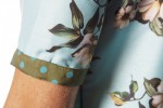 Baïsap - Sky blue floral shirt, short sleeve - Azure - Muslin shirt mens, bold print - #2624