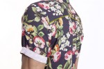 Baïsap - Hawaiihemd flieder - Anemone - Kurzarm Hemd Blumen Slim Fit - #2404