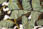 Baïsap - Chemise feuilles manches courtes - Bananier - Chemisette homme verte jaune noire et blanche - #3205