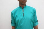 Baïsap - Kurta hombre azul - Sagar - Camisa cuello mao hombre - #1183