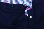 Baïsap - Dark blue slacks - Tea Time - Blue suit pants, bootcut - #1614