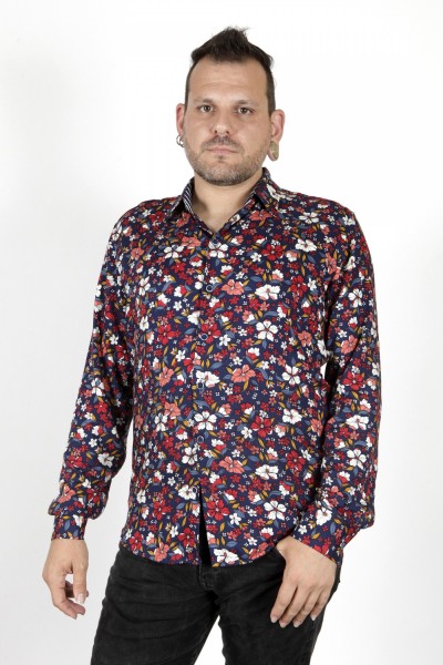 Baïsap - Chemise homme à petites fleurs - Liberty - Chemises cintrées pour hommes en viscose