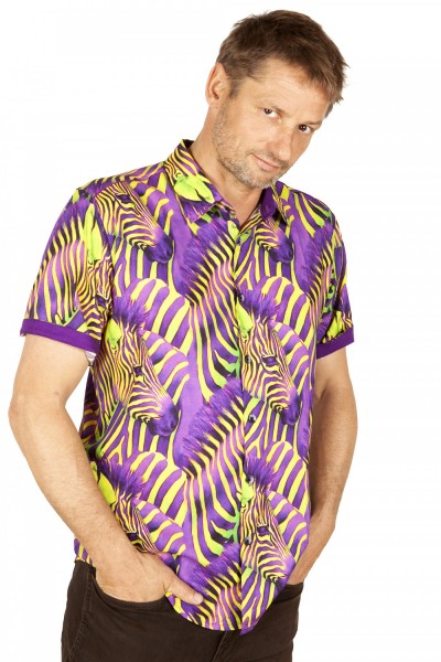 Baïsap - Camisa Cebras manga corta - Camisa estampada animales