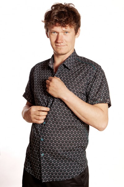 Baïsap - Graphic short sleeve - Cubes - Geometric shirts for men