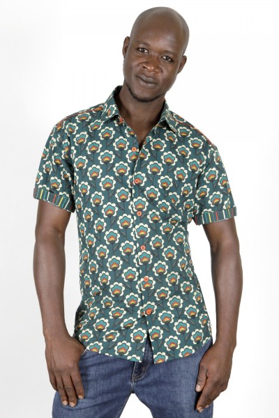 Baïsap - Floral half sleeve shirt - Retro - Vintage floral shirt for men
