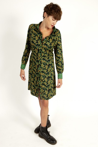 Baïsap - Floral shirt dress - Mimosa - Printed shirt dress made of viscose