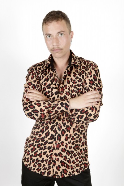 Baïsap - Leopard Hemd Herren - Safarihemd aus Baumwolle