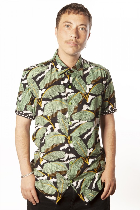 Baïsap - Banana leaf shirt short sleeve - Tropical half sleeve for men 