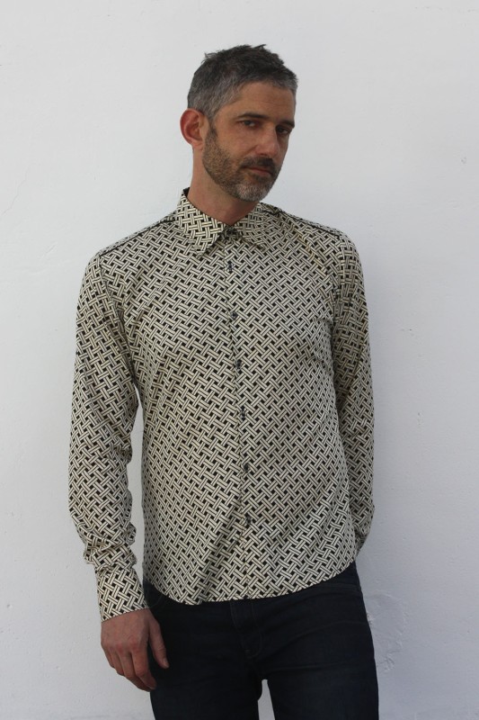 Baïsap - Printed shirts - Canework - Black & off white printed viscose shirts