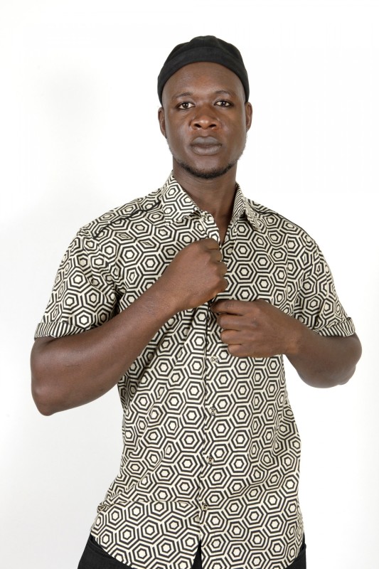 Baïsap - Hexagon shirt short sleeve - Bulgomme - Psychadelic geometric print shirt 