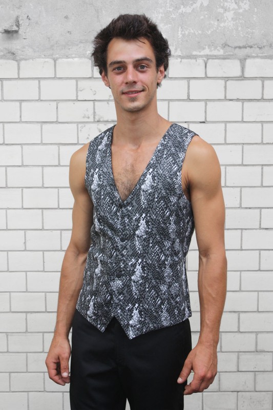 Baïsap - Snake print vest for men - Reversible waistcoat with snake pattern