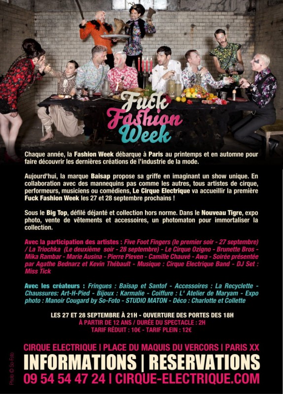 Baïsap - FUCK FASHION WEEK - 27 et 28 septembre 2019